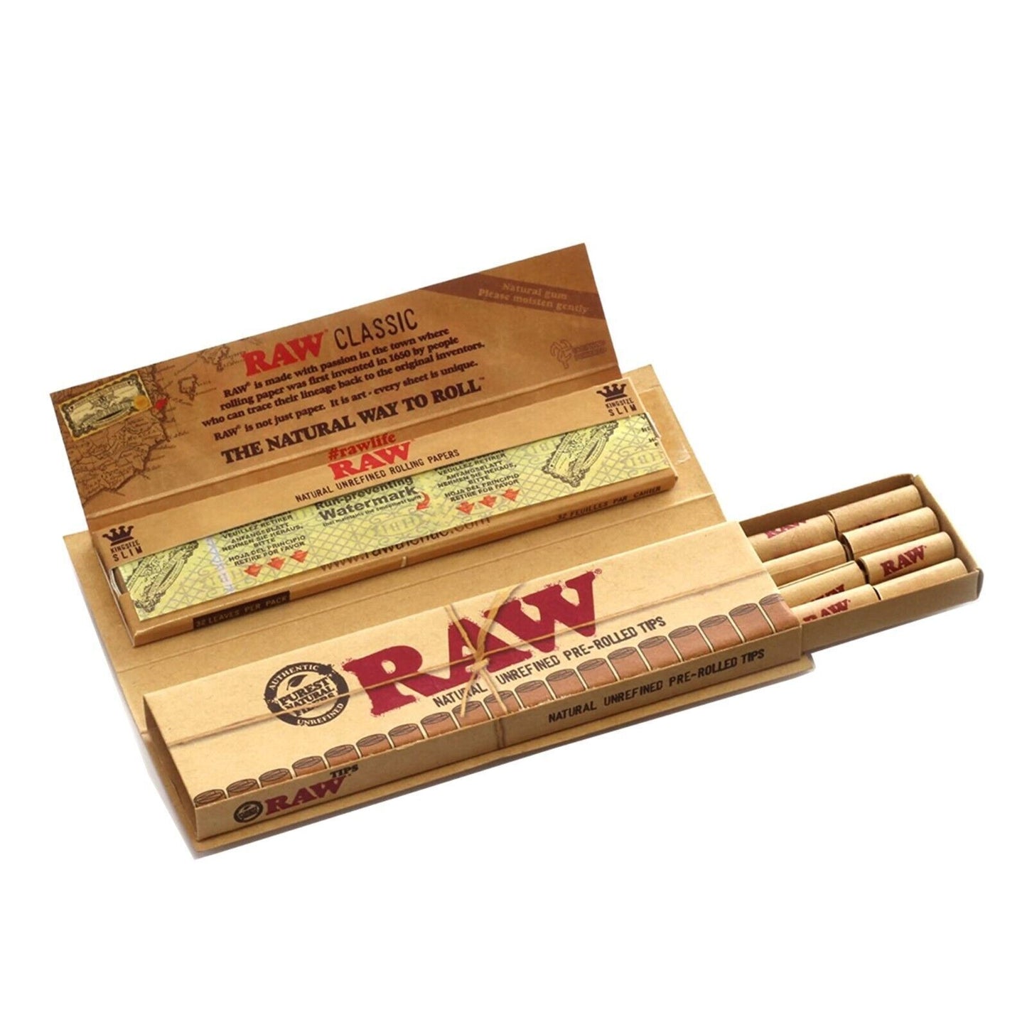 Boletas Raw Classic con Pre-rolls